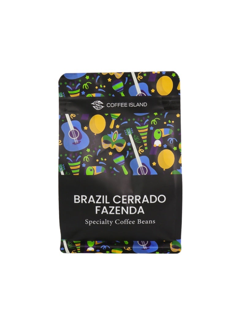 Tealand Coffee Island Brazil Cerrado Fazenda Specialty Coffee, 100% Arabica, Medium Roast, Low Acidity, Medium-Bodied, Sweet Chocolate Flavor, SCA Score 86+, 250 Gram - Image 1